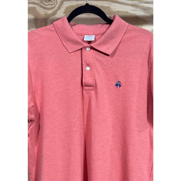 Brooks Brothers Other - Brooks Brothers Slim Fit Performance Polo Supine cotton Peach Men's Sz Large